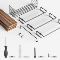 Set 3 polite decorative pentru living, baie sau bucatarie - imagine 7