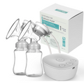 Pompa de San Electrica Dubla – 3 Moduri, 9 Niveluri, Anti-Reflux, Fara BPA, Alba, Portabila cu Alimentare USB
