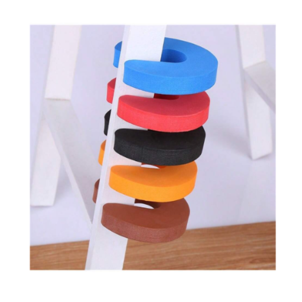 Set 5 opritoare pentru protectie din spuma pentru usa, Alb/Maro