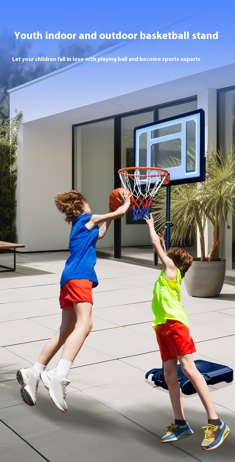 Cos baschet exterior reglabil 1.5–2.5 m – placa transparenta PVC, roti, baza umplere