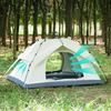 Cort camping 3-4 persoane cu deschidere automata pop-up, impermeabil, protectie UV, 2 usi, 2 moduri instalare