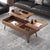 Masa de cafea inteligenta cu blat rabatabil Lift & Lounge, 120x50x55 cm