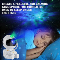 Proiector stele, ABS/PVC, model astronaut, alimentare USB, Alb - imagine 5