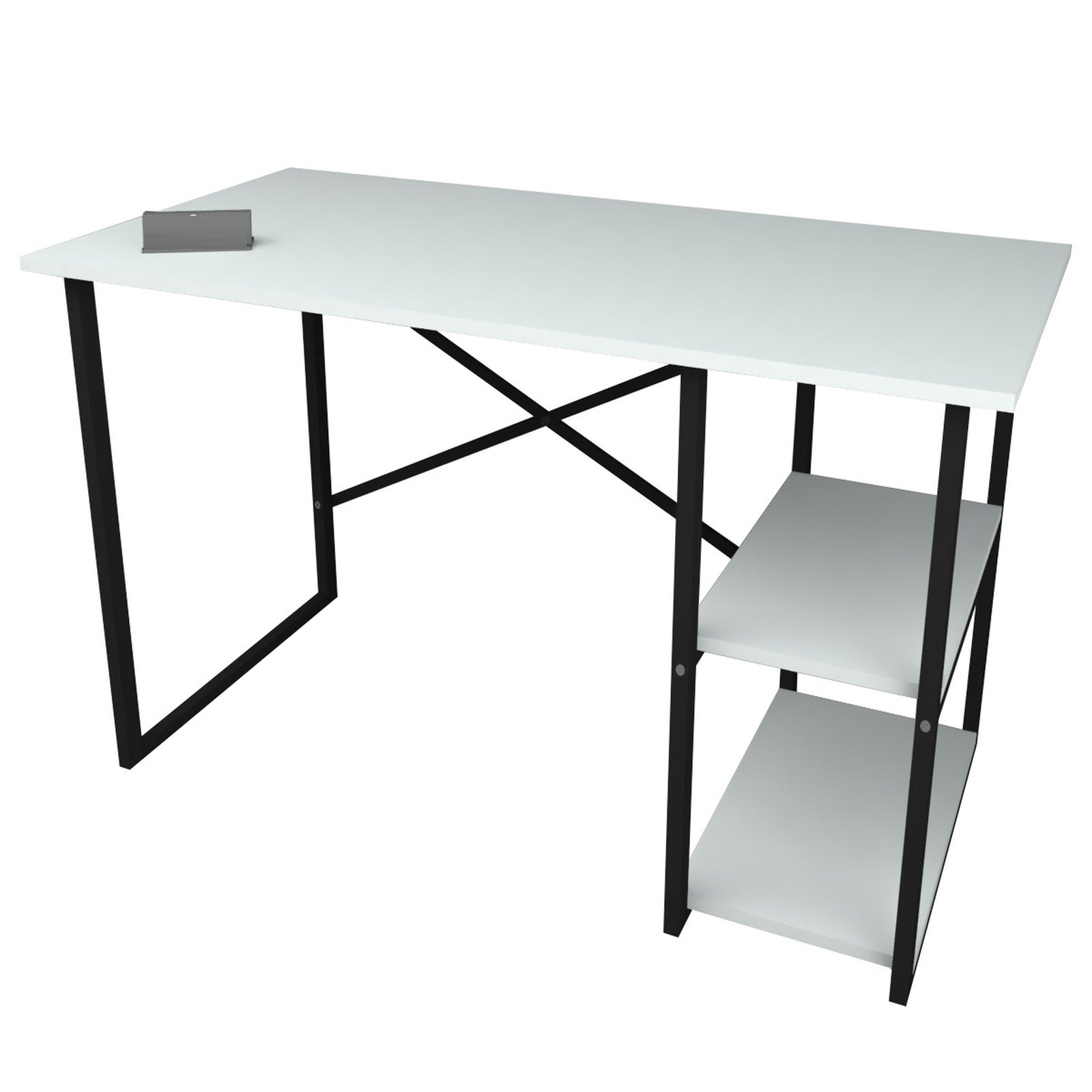 Birou modern cu rafturi laterale – PAL 18 mm, stil elegant, 120x60x75 cm