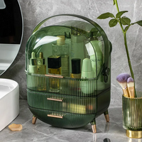 Organizator cosmetice, articole machiaj, bijuterii, cu capac transparent si 3 sertare - imagine 10