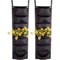 Jardiniera verticala neagra cu 6 buzunare material textil - imagine 10