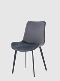 Scaun de dining din catifea, design nordic, aspect minimalist - imagine 5