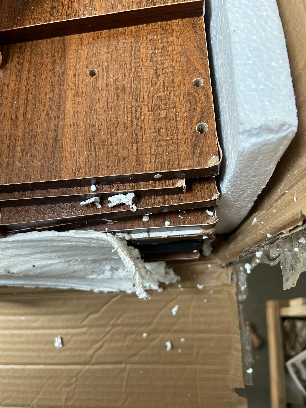 RESIGILAT - Dulap pentru pantofi tip bancheta, 100 x 30 x 51 cm, Alb/Maro/Gri