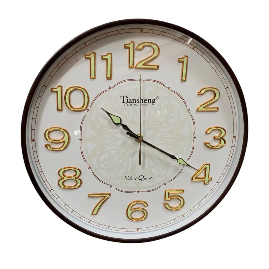 Ceas de perete cu cifre fosforescente, 34 cm, Design modern si decorativ