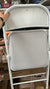 RESIGILAT - Scaun pliabil tapitat piele ecologica/material textil, cadru metalic 42x42x78 cm