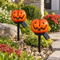 Set 2 Lampi Solare Halloween Dovleac pentru Gradina Decor Exterior LED
