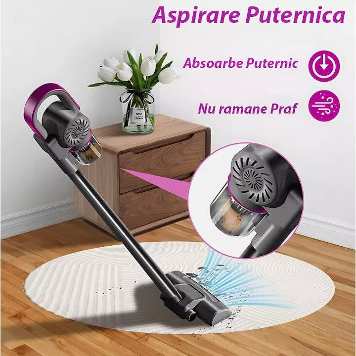 Aspirator Vertical fara Fir 4in1 All-Clean 100W Silentios 3 Moduri Putere Filtru Hepa - detaliu produs