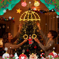 Decorațiune de Crăciun Luminoasă cu Moș Crăciun și Parașută LED Multicolor – 40 × 81 cm