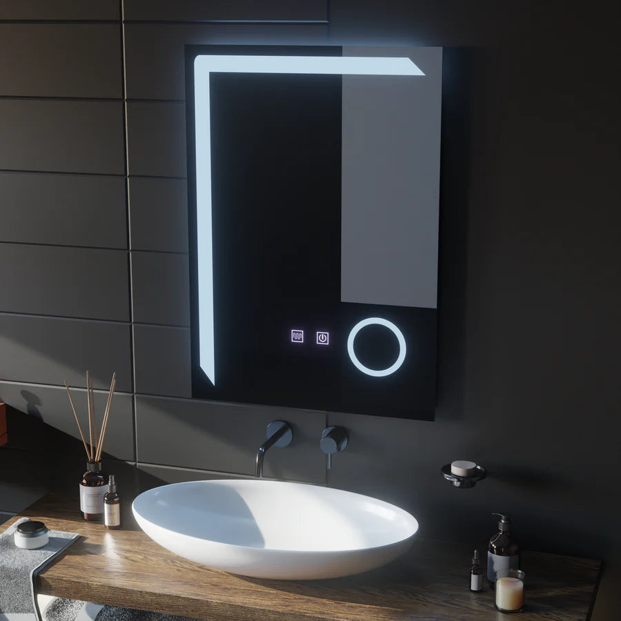 Oglinda LED Rectangulara, 60x80cm, Linea Touch, Sistem Dezaburire