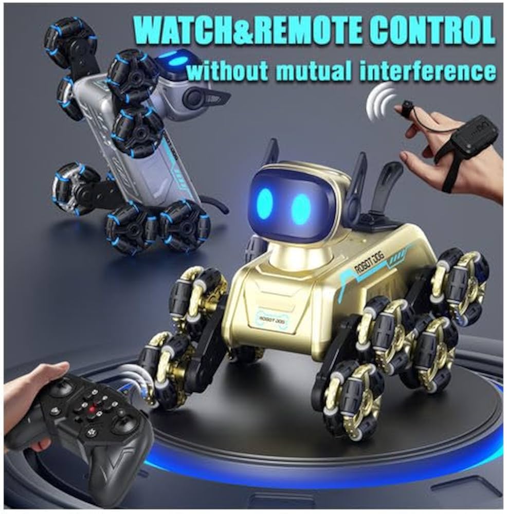Jucarie Robot RC 2.4GHz 8WD Gesture Sensing Masina Stunt cu Muzica si Lumini - detaliu produs