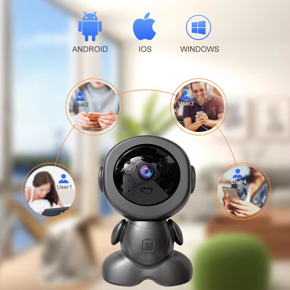 Camera de Supraveghere Robot WIFI 3MP Full HD 1080P Babymonitor Vedere Nocturna Rotire 355° - detaliu produs