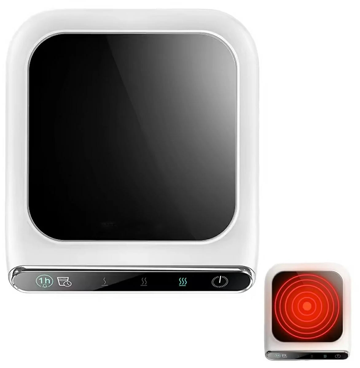 Incalzitor electric smart pentru cana cafea, ceai si alte bauturi, incarcare USB, reglare temperatura, alimentare 5V, putere 10W, alb