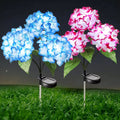 Set 2x Lampa Solara Decorativa Hortensie 70cm LED IP66 Panou Solar Integrat
