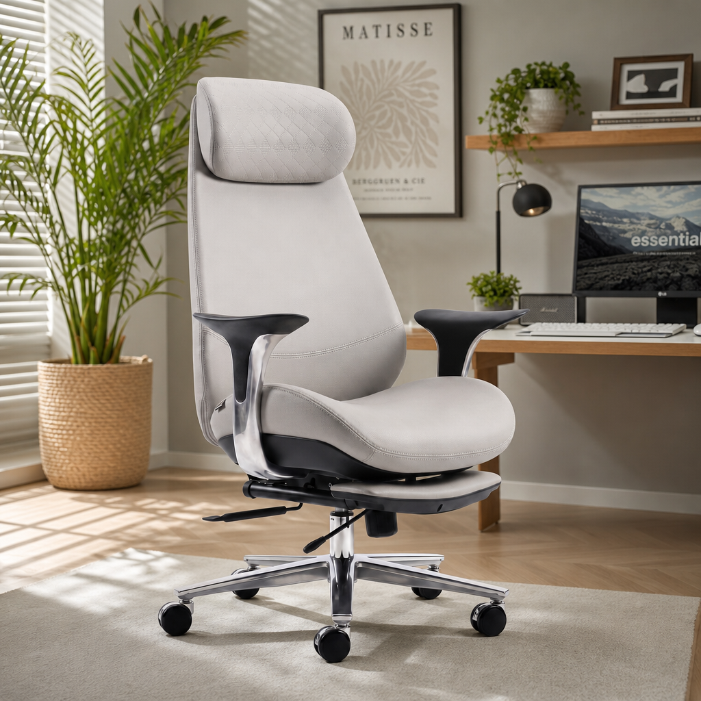 Scaun Gaming Ergonomic cu Spatar Inalt si Suport Lombar Ajustabil - in context de utilizare