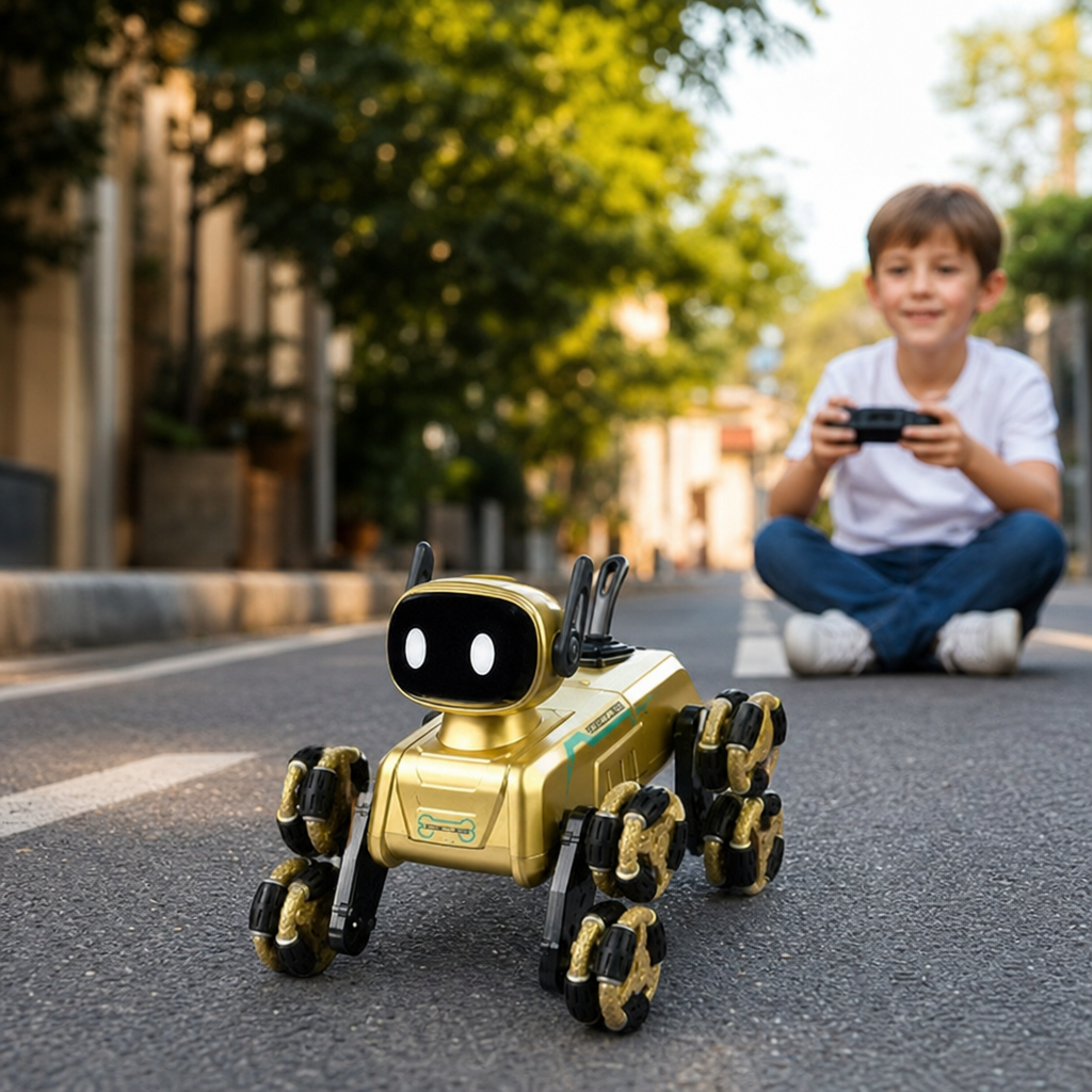 Jucarie Robot RC 2.4GHz 8WD Gesture Sensing Masina Stunt cu Muzica si Lumini - in context de utilizare