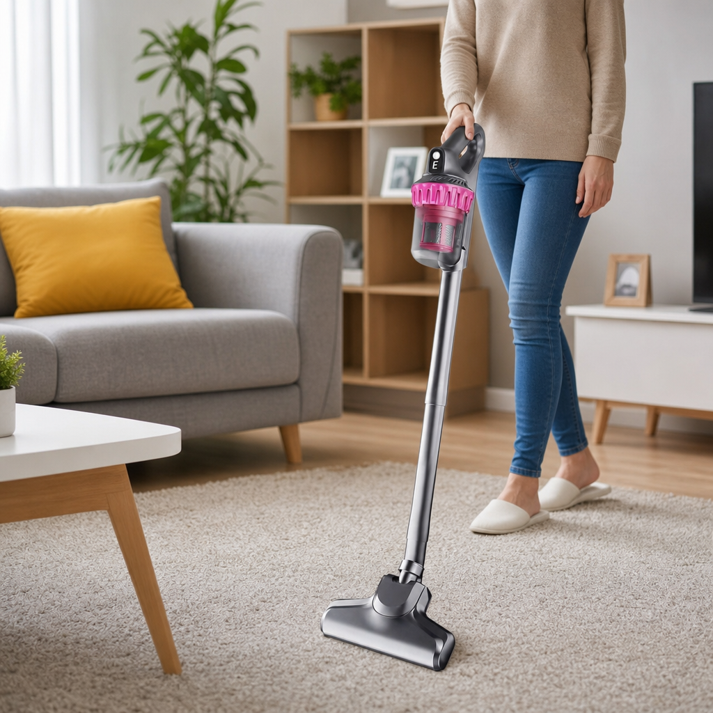 Aspirator Vertical fara Fir 4in1 All-Clean 100W Silentios 3 Moduri Putere Filtru Hepa - in context de utilizare