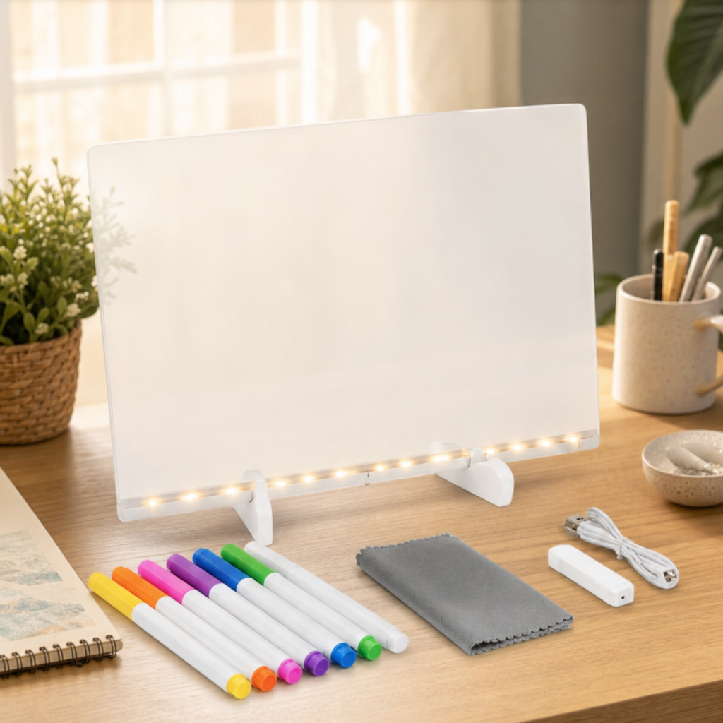 Set Tabla LED pentru Desenat 30x20cm cu USB Alimentare Portabila - in context de utilizare
