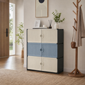 Dulap Multifuncțional cu 6 Uși și 3 Compartimente, pentru Haine, Încălțăminte și Depozitare – 63 × 32 × 90 cm