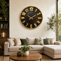 Ceas de Perete Premium 80 cm, 3 Variante de Culoare, Cifre 3D, Ramă Finisată și Geam din Sticlă