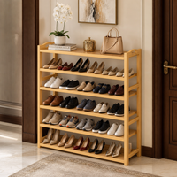 Raft de Pantofi din Lemn cu 6 Niveluri, 100 × 23 × 80 cm - in context de utilizare