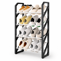 Raft pentru încălțăminte cu 4 niveluri din plastic PP, 58 x 46 x 16 cm - detaliu produs