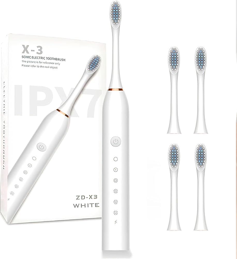 Periuta electrica adulti, X3, 6 programe de curatare, 4 capete de curatare incluse, 42000 pulsatii/min, IPX7, Roz