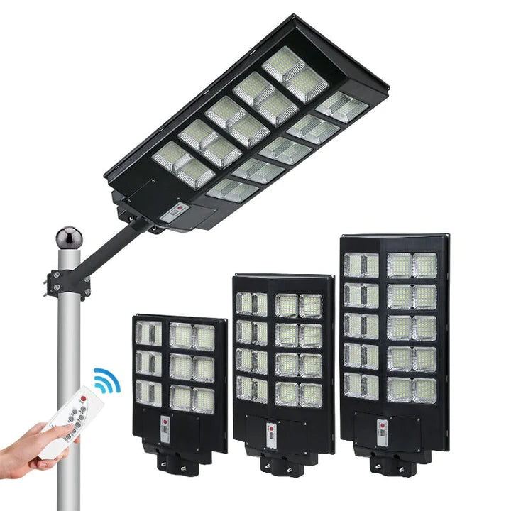 Lampa solara stradala 600W/800W/1000W, Telecomanda, suport metalic