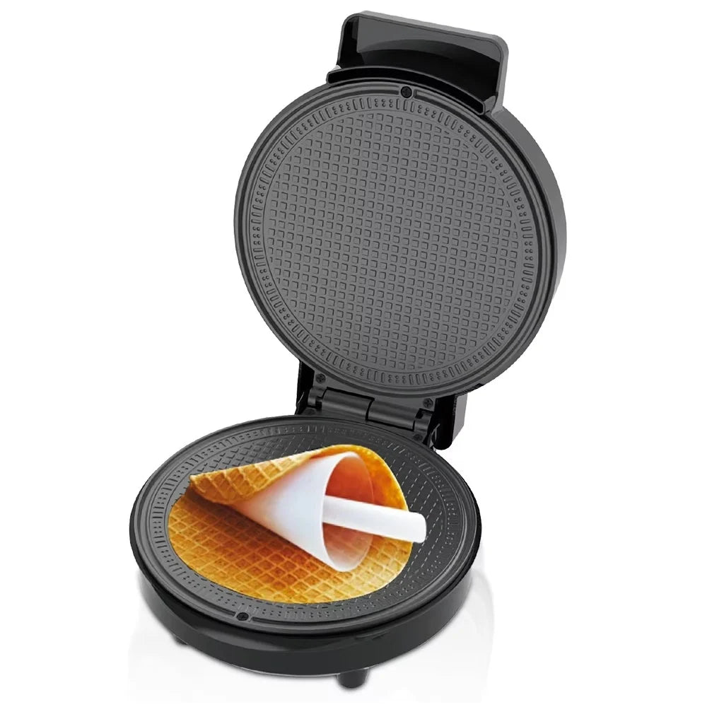 Aparat de facut conuri de vafe, RAF R2223, 1000 W, diametru 20 cm, negru
