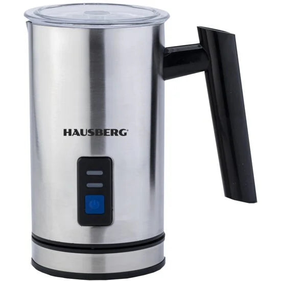 Aparat de spumare si incalzire lapte Hausberg HB-7678, putere 1500-1800 W, capacitate 0.30 l, Argintiu