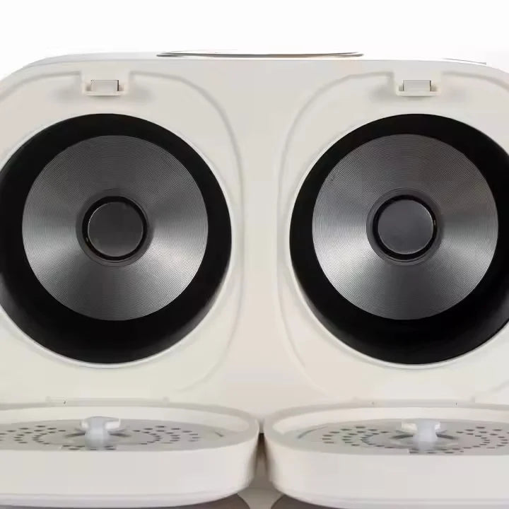 Aparat electric multifunctional, RAF R5419, pentru gatit orez in stil asiatic, 800W, 4L, 14 functii, 2 compartimente, alb-bej