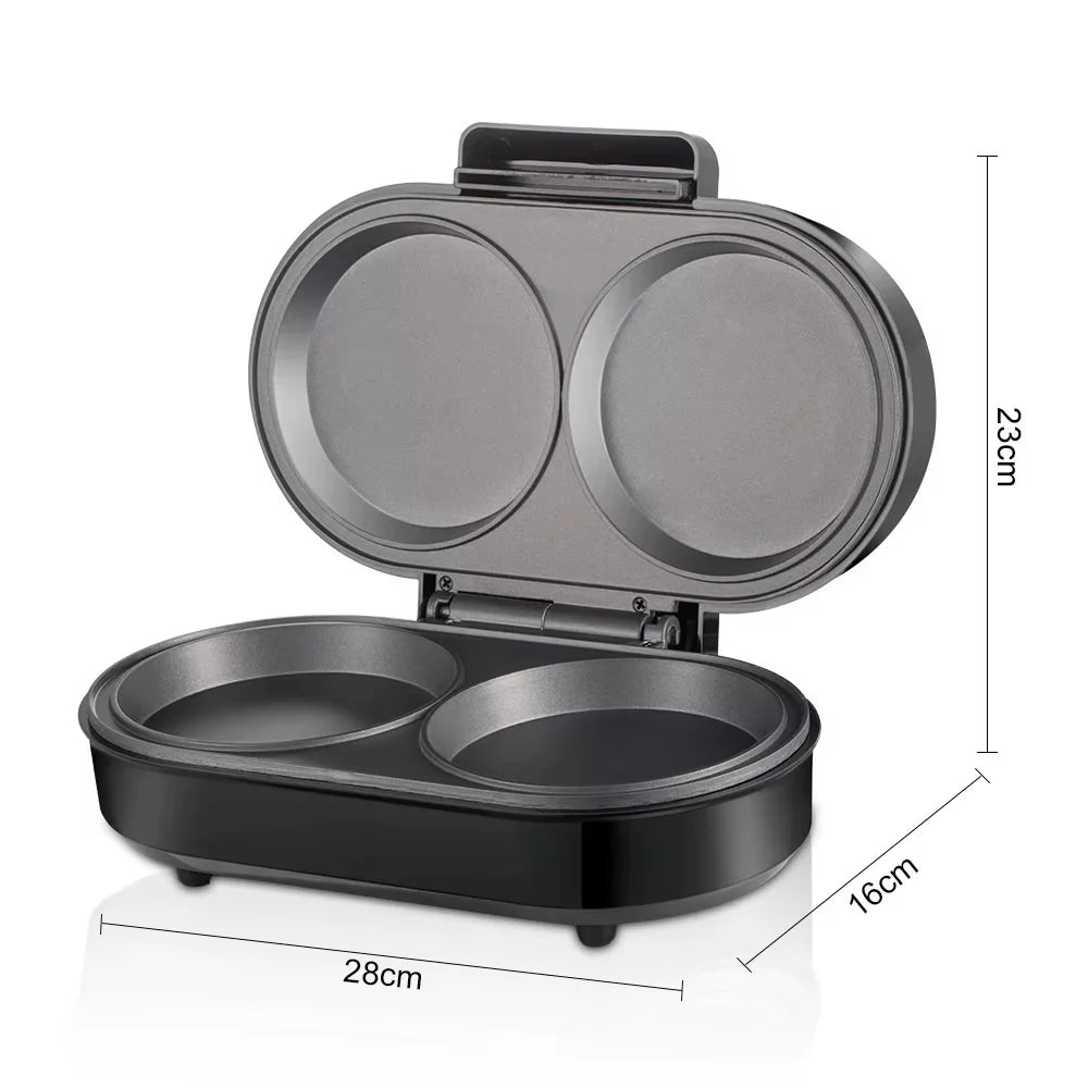 Aparat electric pentru burgeri/omleta/waffles/sandwich, RAF R245, 850 W, 28x23x16 cm, negru