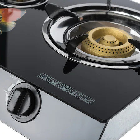 Aragaz cu plita din sticla si 3 ochiuri, alimentare GPL Butelie