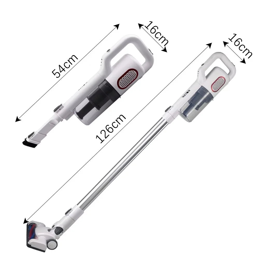 Aspirator fara fir, RAF R8669, 120 W, vertical si de mana, 2 in 1, 54-126 cm lungime, 16 cm latime, alb