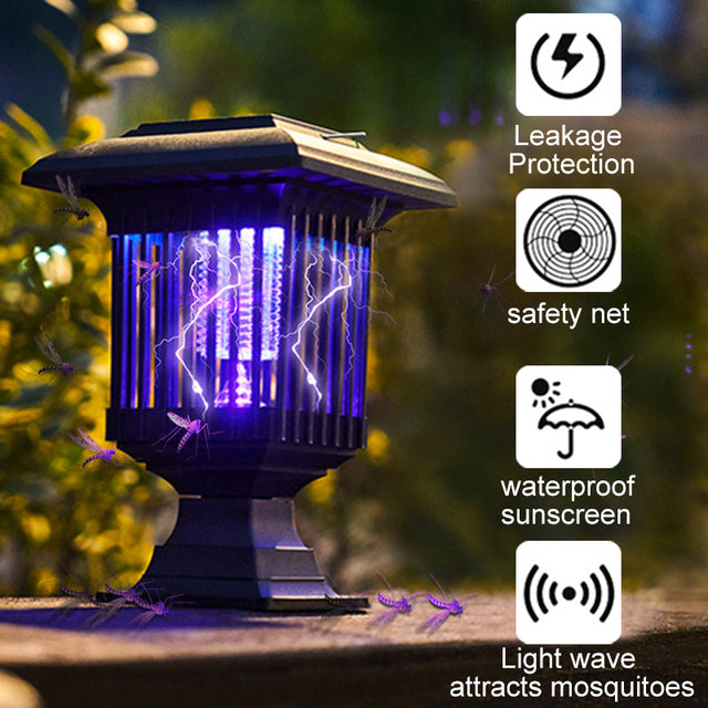 Lampa Solara Anti-Insecte 2 in 1 cu LED UV si Lumina Decorativa, Exterior/Interior, 3 Tipuri de Montaj, IP44, Autonomie 8h,