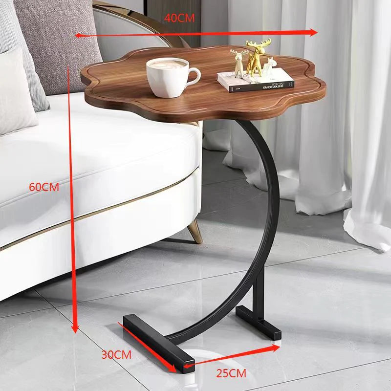 Masa rotunda în forma de "C", pentru laptop sau cafea în stil modern minimalist 25x30x60cm