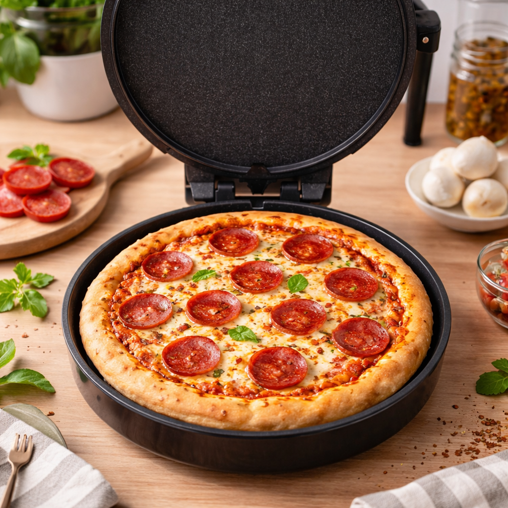 Aparat pentru preparat Pizza, 1600 W,  diametru 30 cm, alb