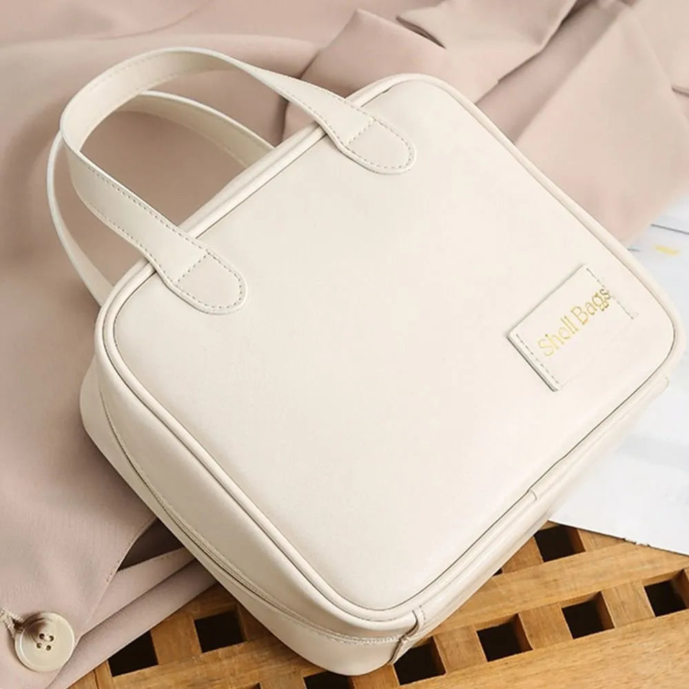 Geanta de Machiaj Portabila din Piele Ecologica, 21x19x8cm