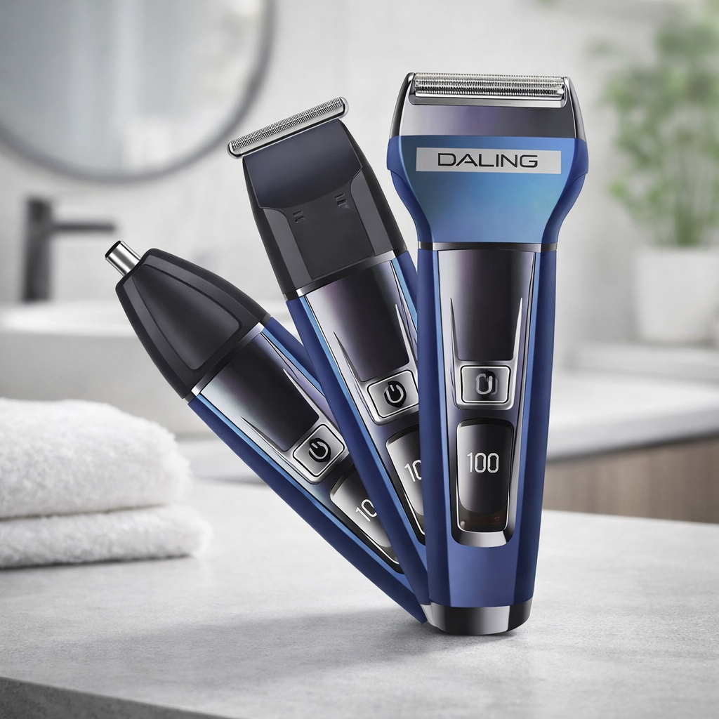 Aparat de tuns 3 in 1 Daling DL-9238 cu afisaj digital pentru barba par si nas