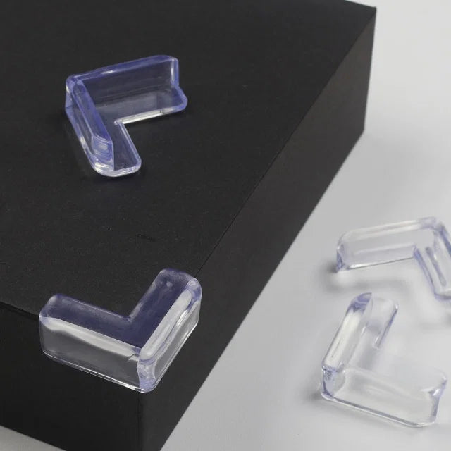 Set 4 Protectii Colturi Forma L Silicon Transparent 1.5x0.5x4.0 cm - detaliu produs