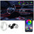 Set lumini ambientale premium, auto, pentru bord si usi lungime fir 6M, 5 unitati, aplicatie dedicata iOS, Android, telecomanda