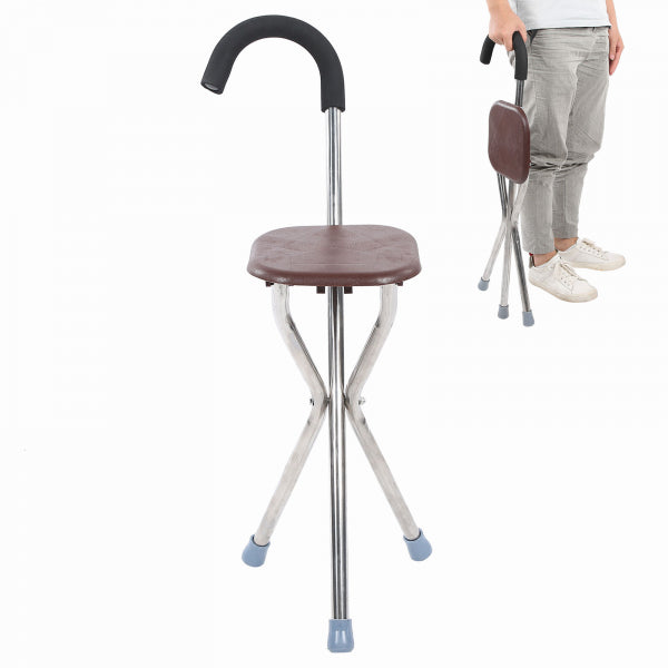 Scaun pliabil cu baston, inaltime 82 cm, maxim 100 kg