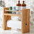 Raft lemn bucatarie 2 in 1 cu suport prosop hartie, organizator condimente, 30x13.5x29 cm