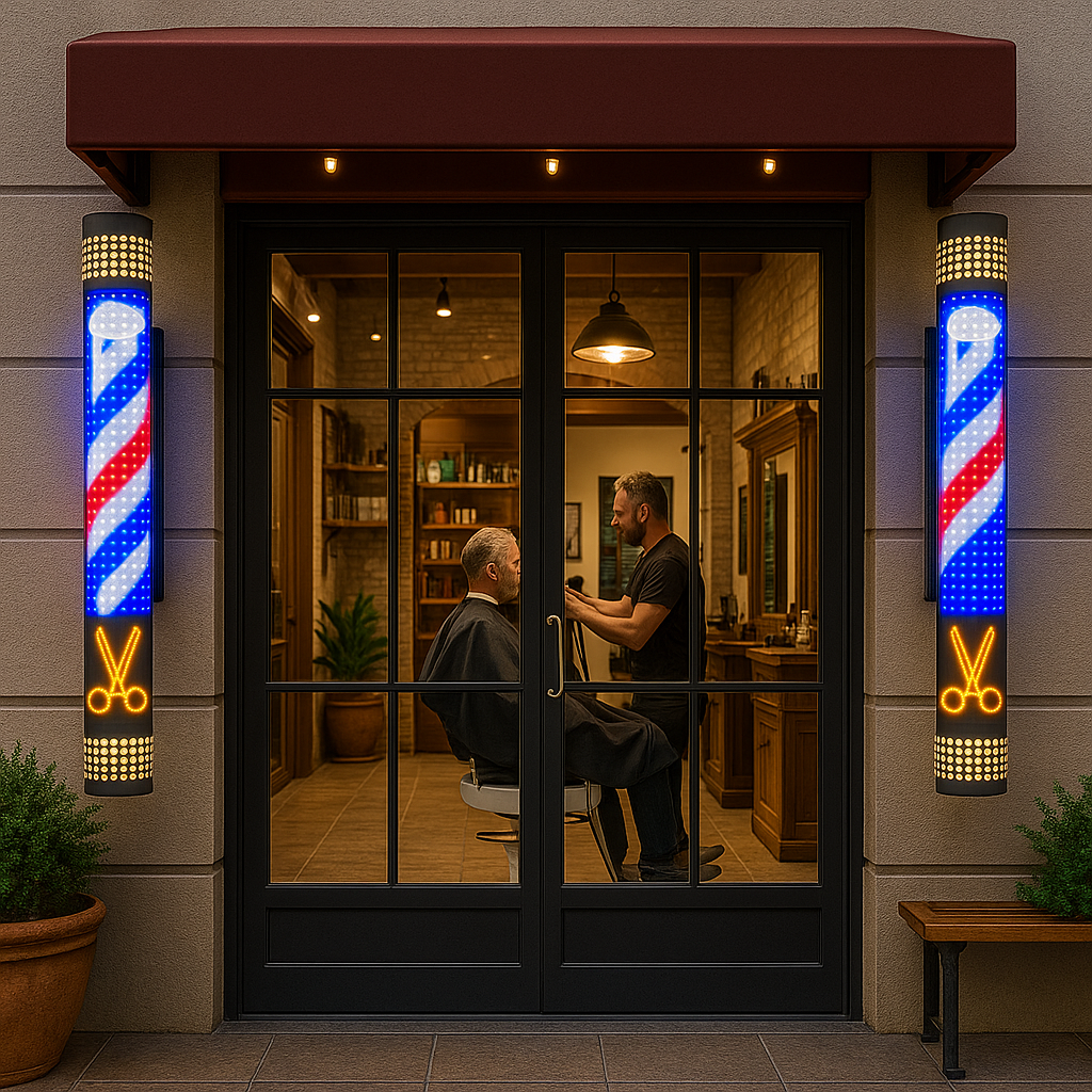 Lampa LED rotativa 90/120 cm, Reclama Luminoasa pentru Frizerie