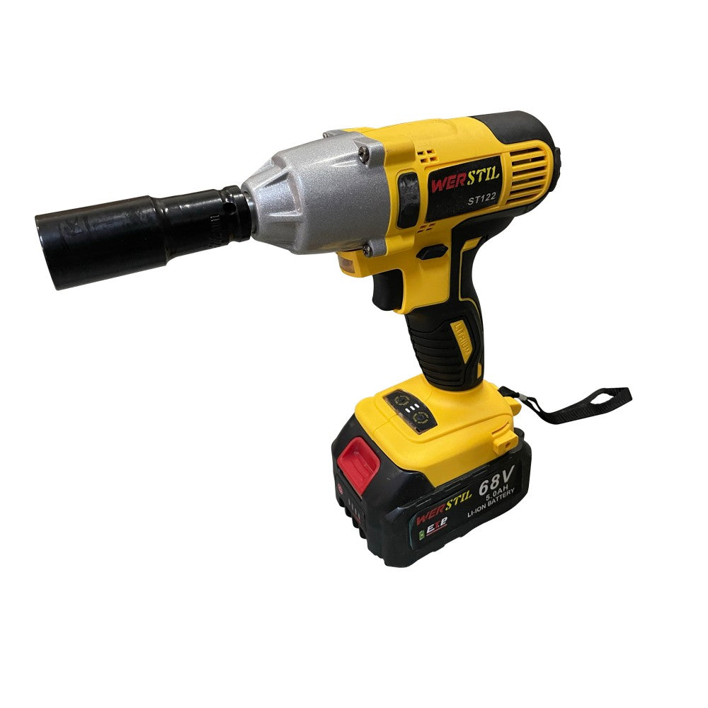 Bormasina de impact cu 2 acumulatori 98Vf 5AH, trusa