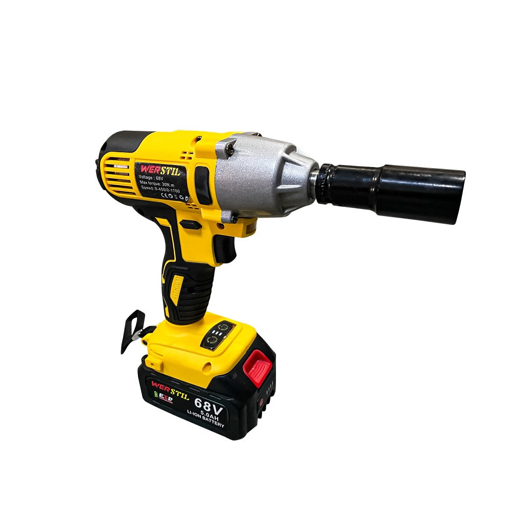 Bormasina de impact cu 2 acumulatori 98Vf 5AH, trusa